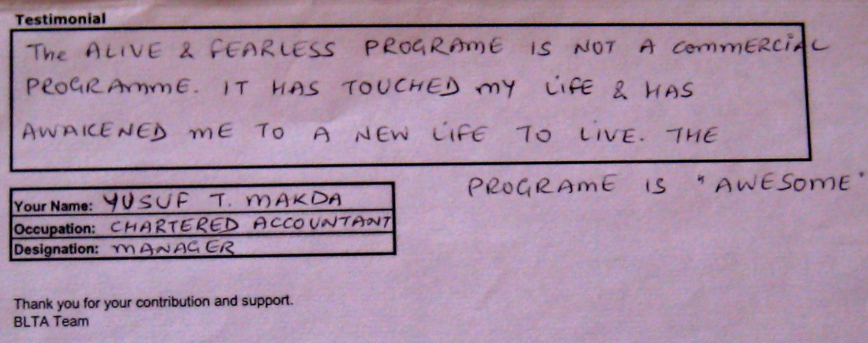 A&F testimonial -yusuf makda